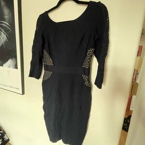 Bailey 44 navy mesh bodycon bandage dress